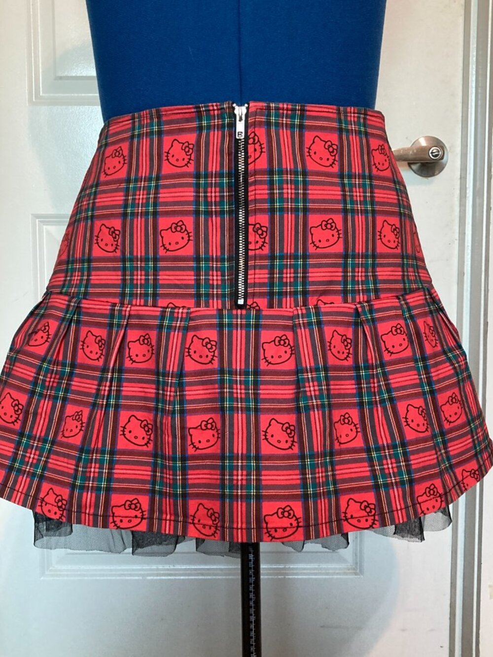 Dolls Kill x Hello Kitty Good for Each Other Plaid Mini Skirt - Picture 3 of 7